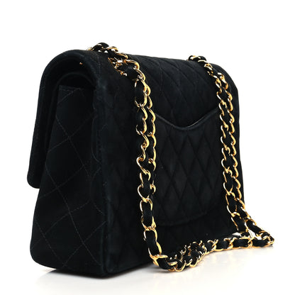 Chanel Velvet Quilted Medium Double Flap Black 3 of 13