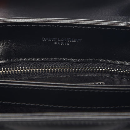 Saint Laurent Calfskin Y Quilted Monogram Toy Loulou Crossbody Bag Black 7 of 7