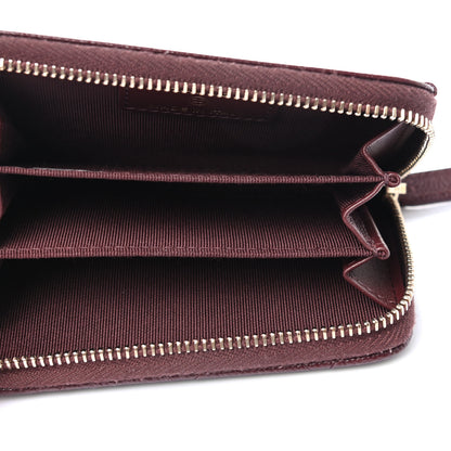 Chanel Caviar Quilted Zip Around Coin Purse Burgundy 5 of 8