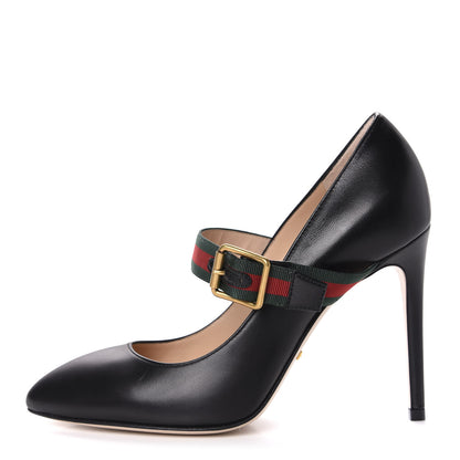 Gucci Malaga Kid Sylvie High Heel Pumps 36.5 Black 1 of 10