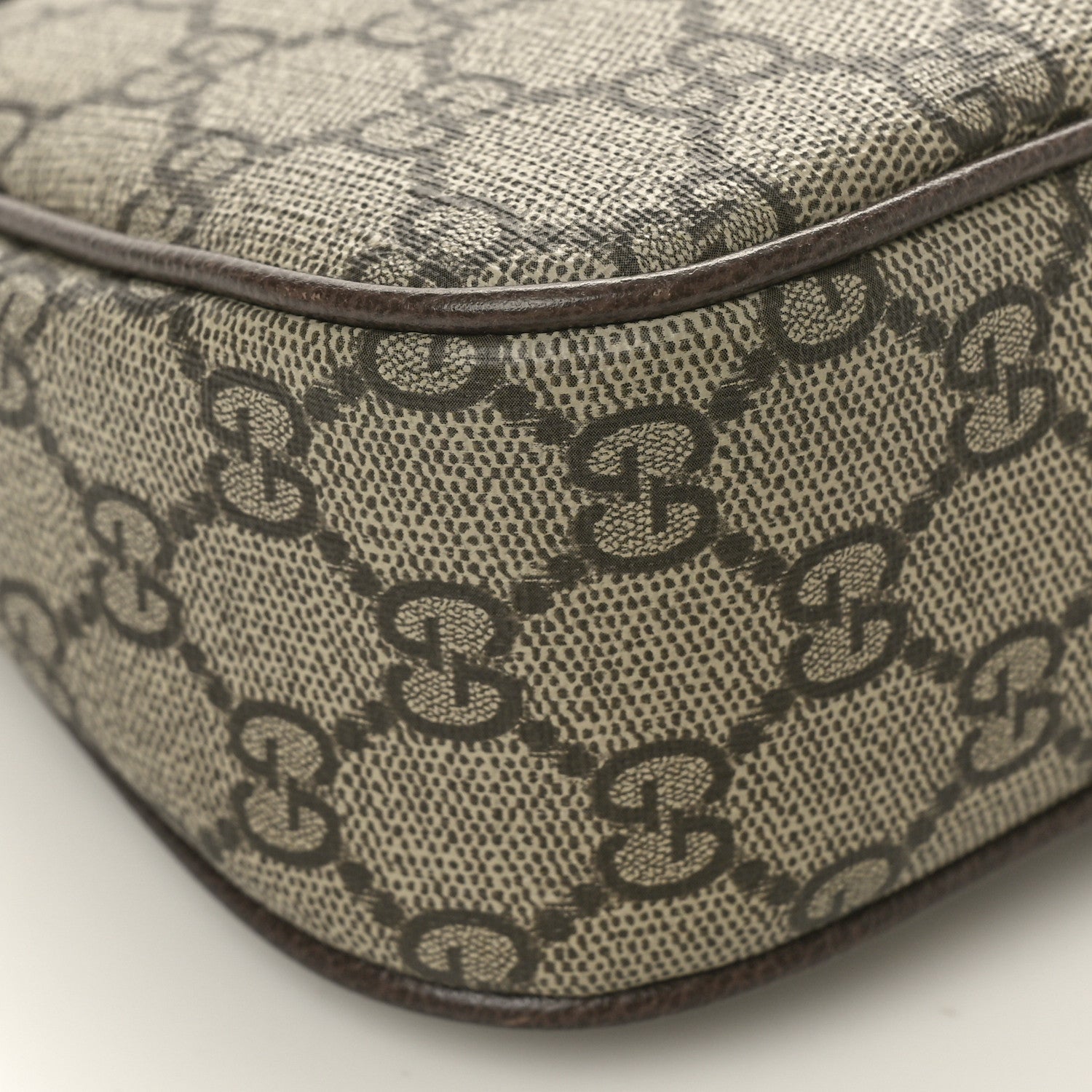 Gucci GG Supreme Monogram Textured Dollar Calfskin Web Small Ophidia GG Handbag Beige Ebony New Acero 9 of 10