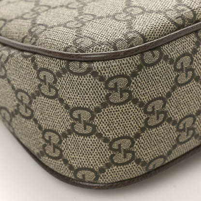 Gucci GG Supreme Monogram Textured Dollar Calfskin Web Small Ophidia GG Handbag Beige Ebony New Acero 9 of 10