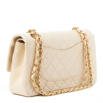 Chanel Lambskin Quilted Medium Double Flap Light Beige 2 of 9