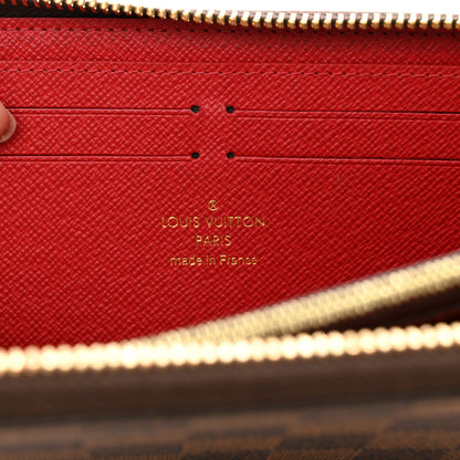 Louis Vuitton Damier Ebene Clemence Wallet Cherry 7 of 10