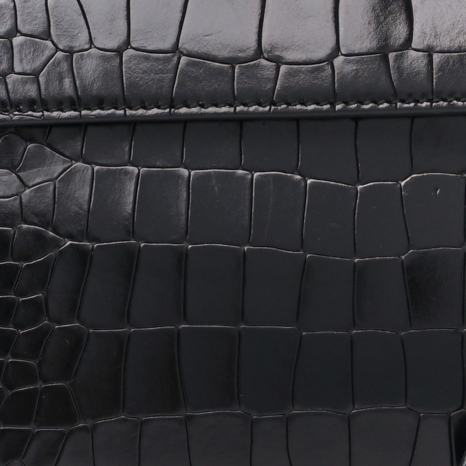 Alaia Crocodile Embossed Pochette Black 8 of 11