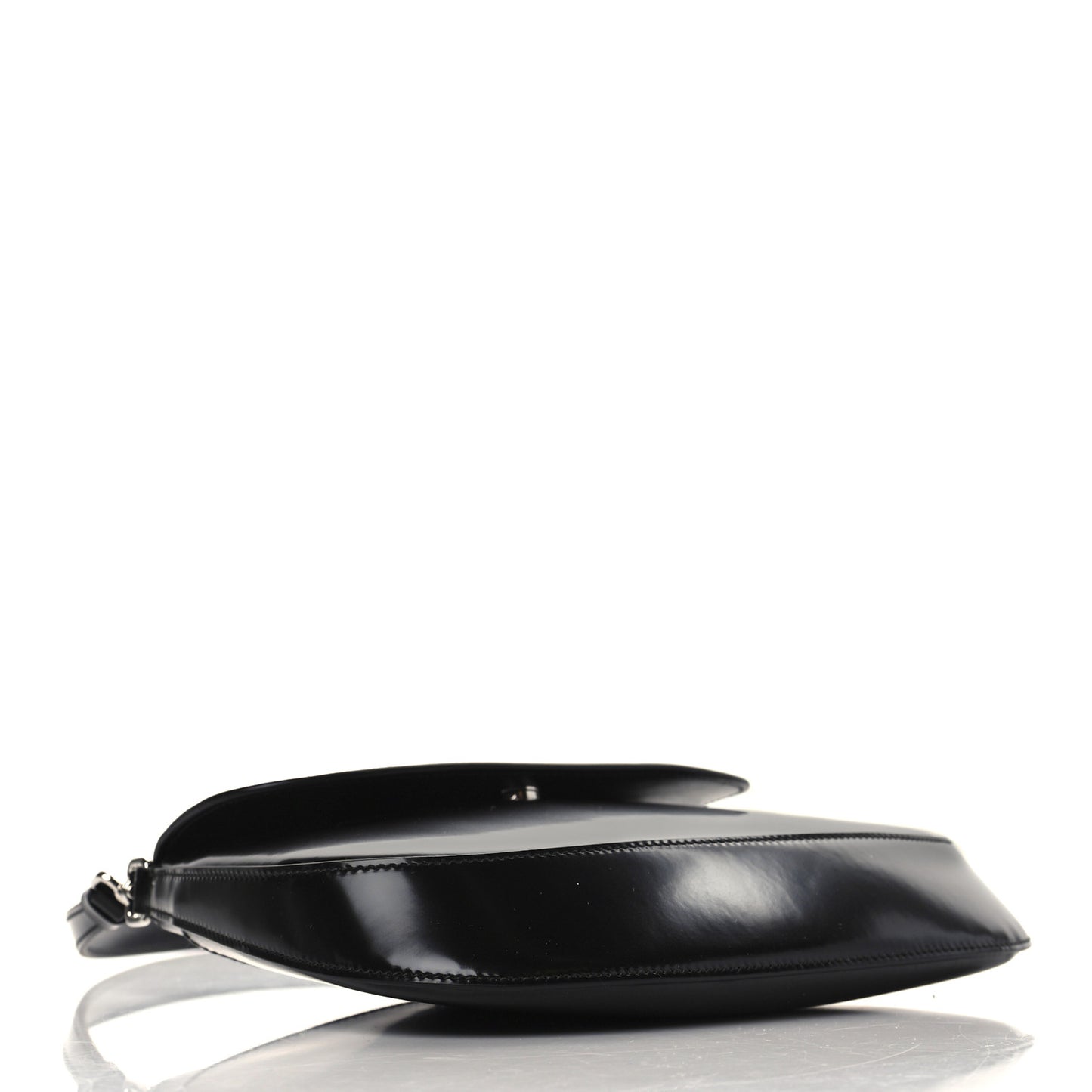 Spazzolato Cleo Flap Shoulder Bag Black