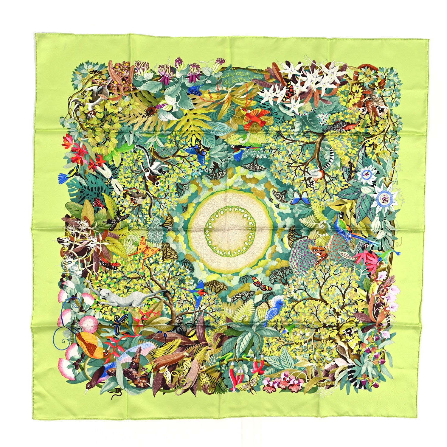 Hermes Silk Au Coeur de la Vie Scarf 90 1 of 5
