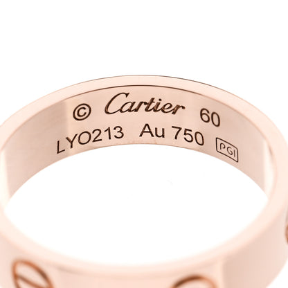 Cartier 18K Pink Gold 5.5mm LOVE Ring 60 9 4 of 4