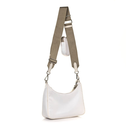 Prada Nylon Re-Edition 2005 Shoulder Bag White 3 of 13