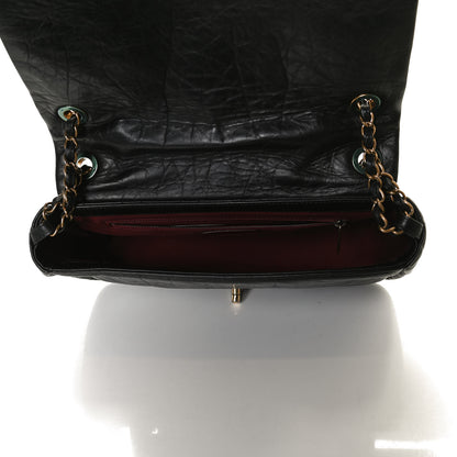 Chanel Aged Calfskin Quilted Medium Pondichery Flap Black 8 of 29