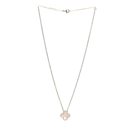 Van Cleef & Arpels 18K Yellow Gold Mother of Pearl Vintage Alhambra Pendant Necklace 2 of 5