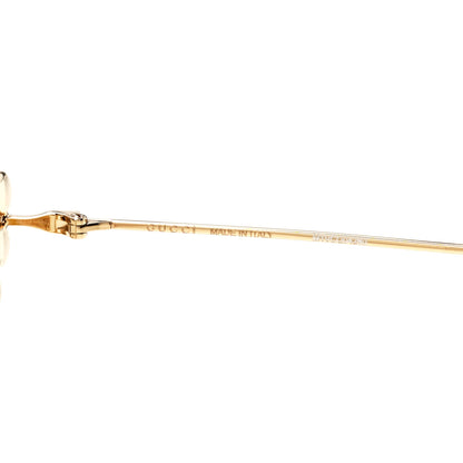 Gucci Metal Pearl Cat Eye Sunglasses GG0364S Gold 6 of 8