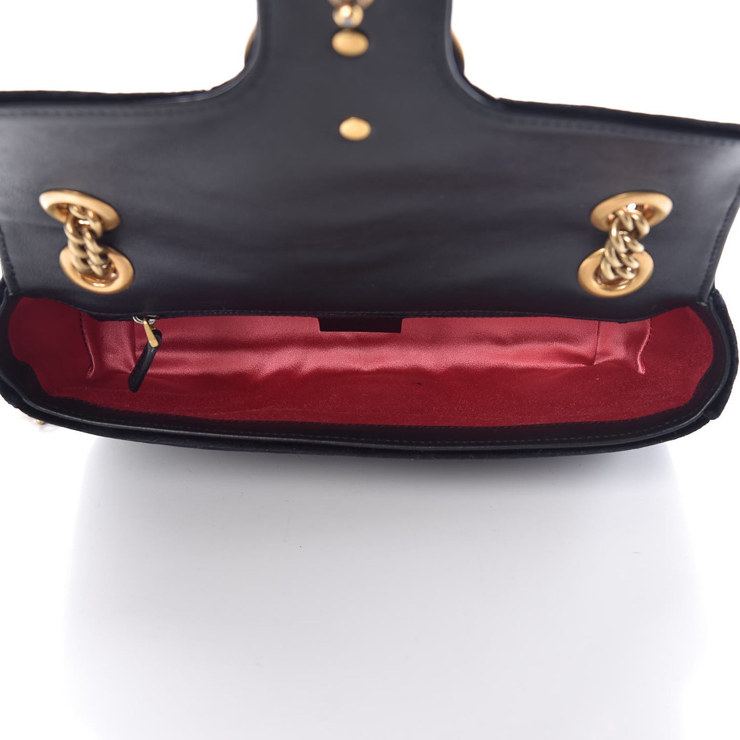 Velvet Matelasse Small GG Marmont Shoulder Bag Black