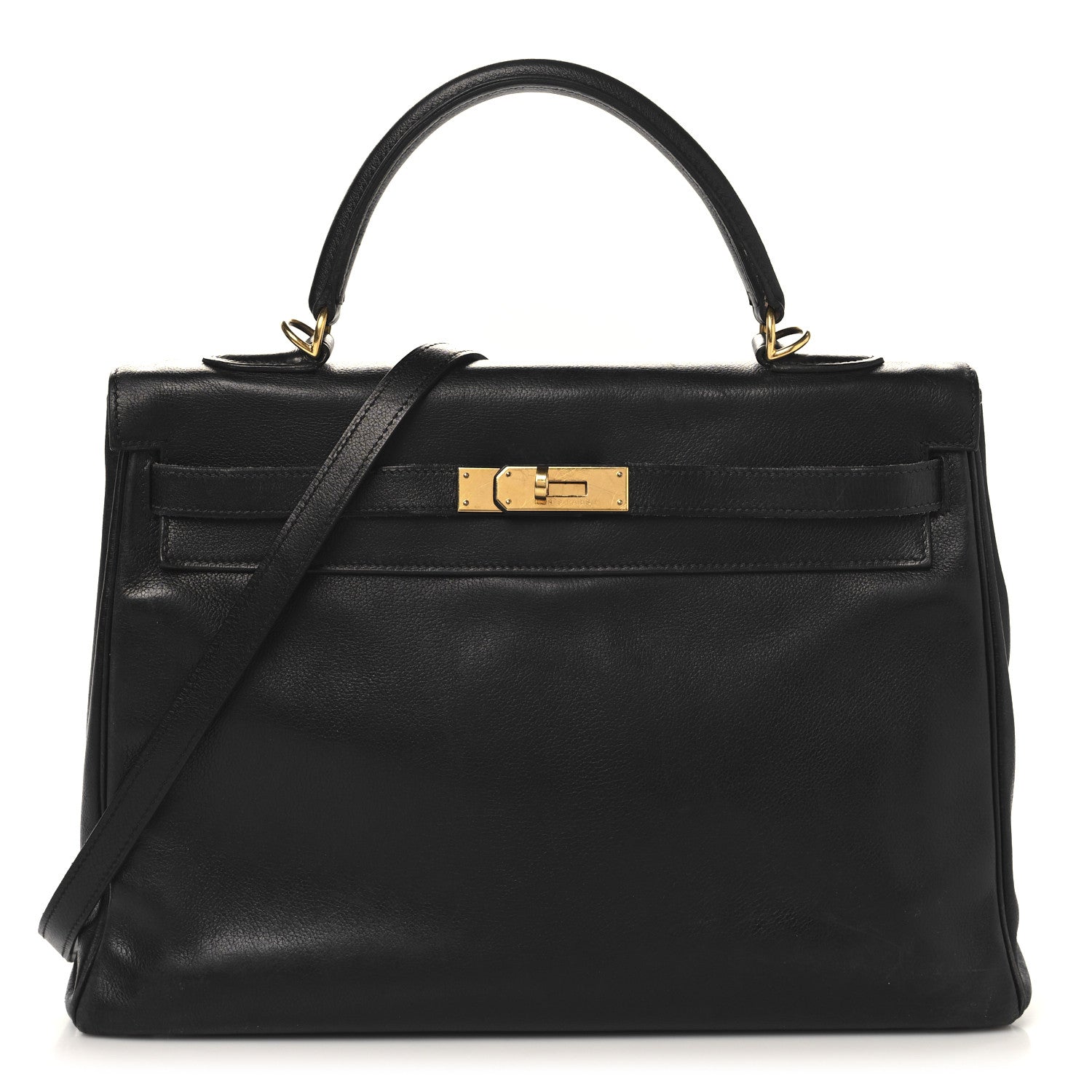 Hermes Evergrain Kelly Retourne 32 Black 1 of 21