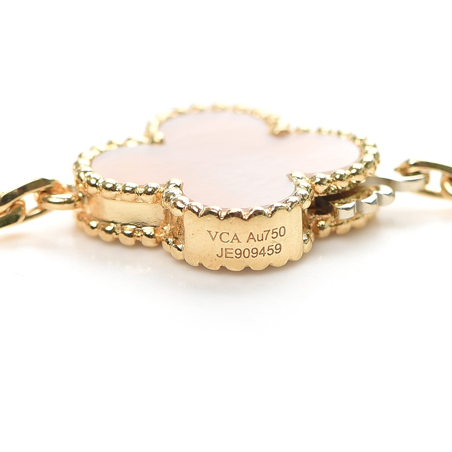 Van Cleef & Arpels 18K Yellow Gold Onyx Mother of Pearl 16 Motifs Magic Alhambra Necklace 5 of 6