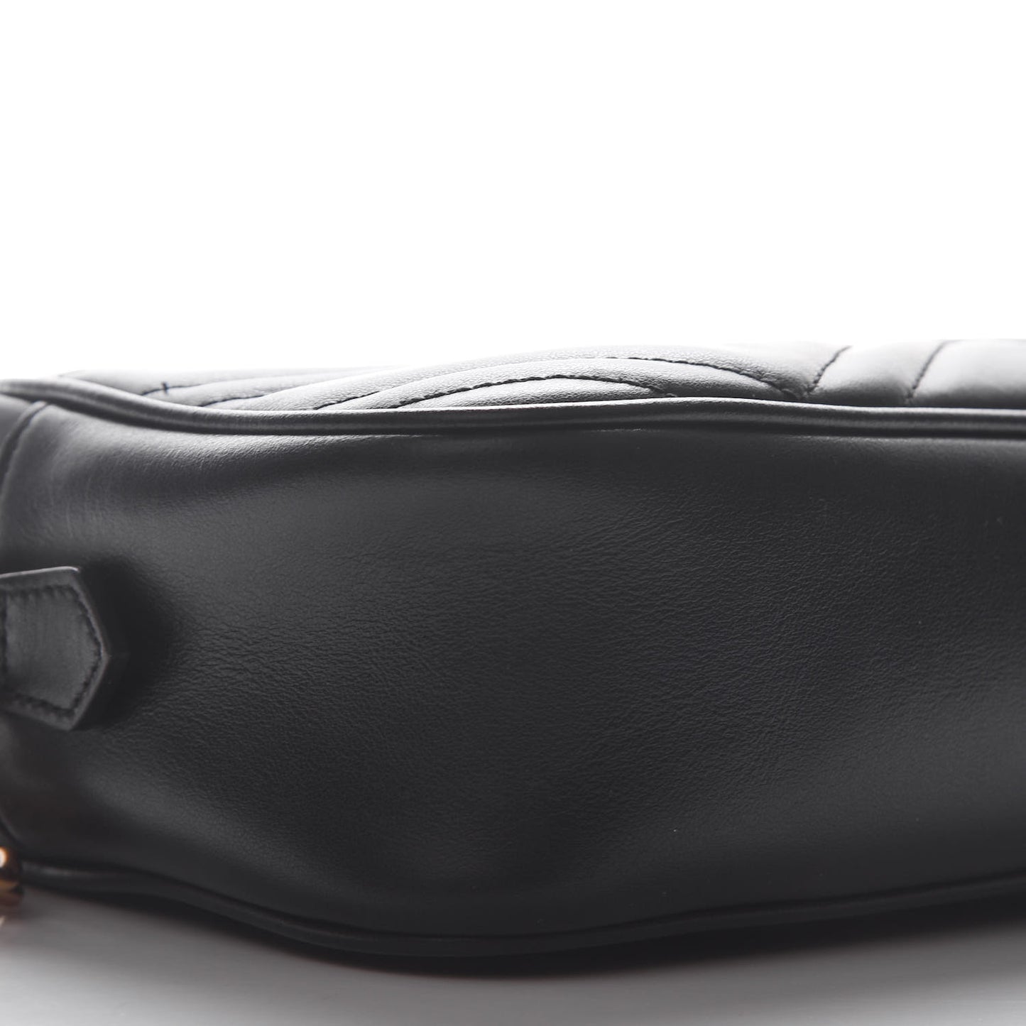 Calfskin Matelasse Small GG Marmont Chain Shoulder Bag Black