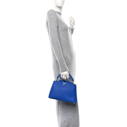 Louis Vuitton Ostrich Capucines BB Saphir 2 of 8