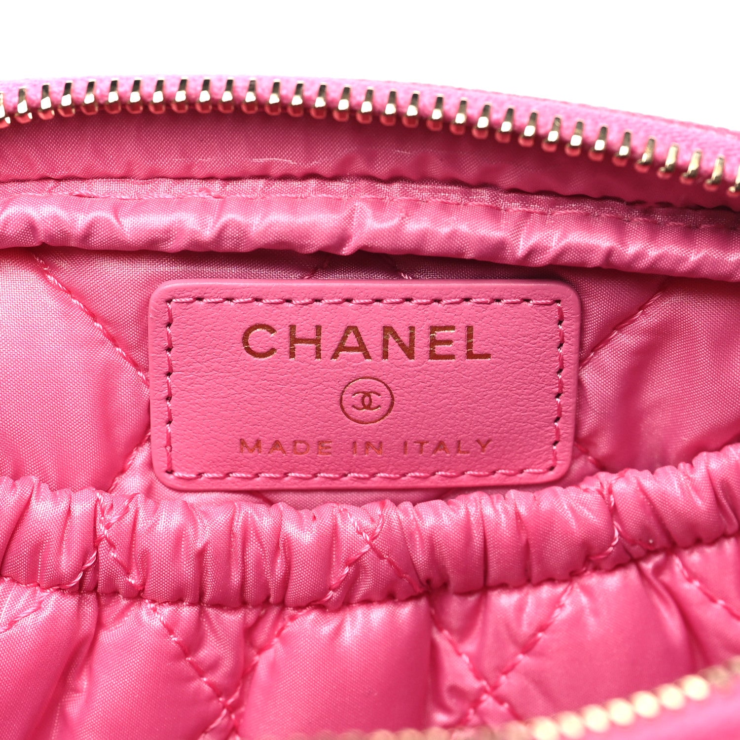 Chanel Caviar Quilted Small Curvy Pouch Cosmetic Case Pink 6 of 9