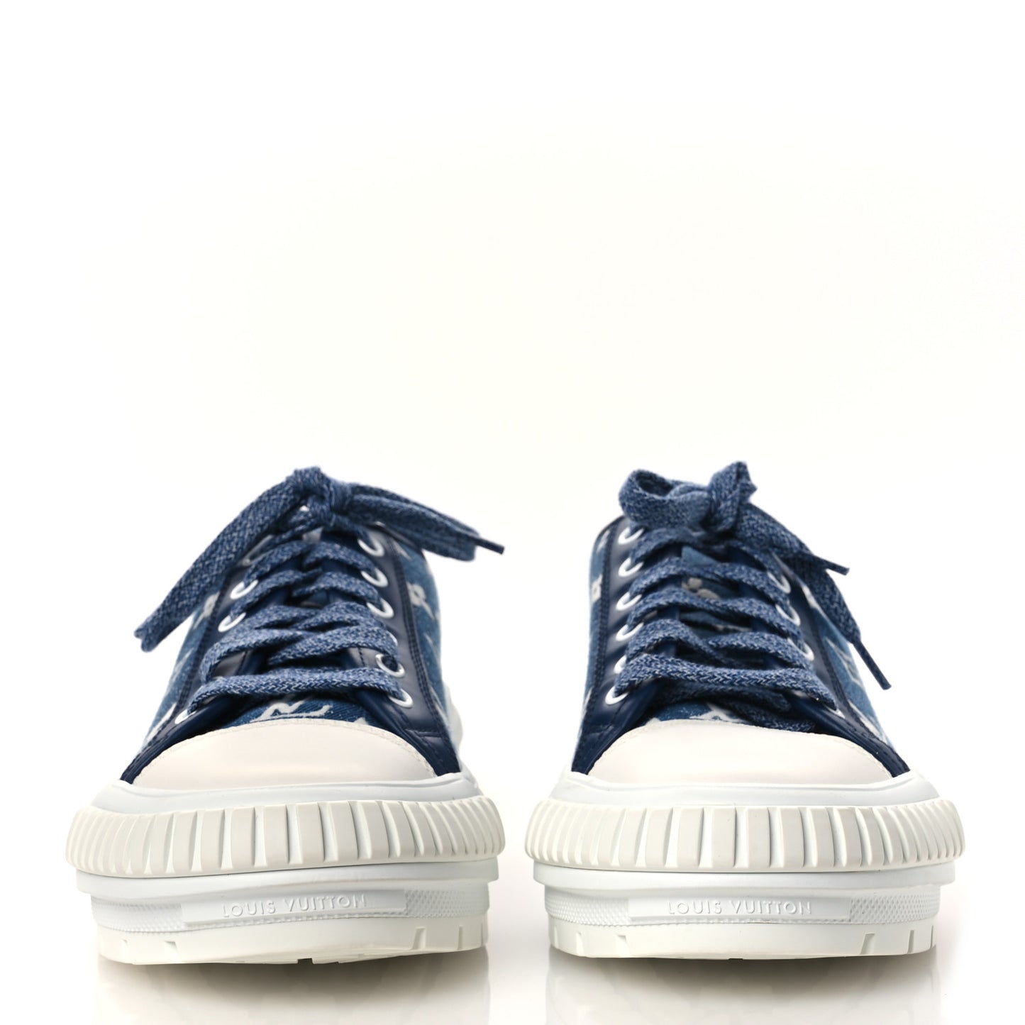 Denim Monogram Squad Sneakers 38.5 Marine
