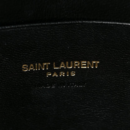 Saint Laurent Calfskin Crocodile Embossed Monogram Mini Lou Camera Bag Black 6 of 7