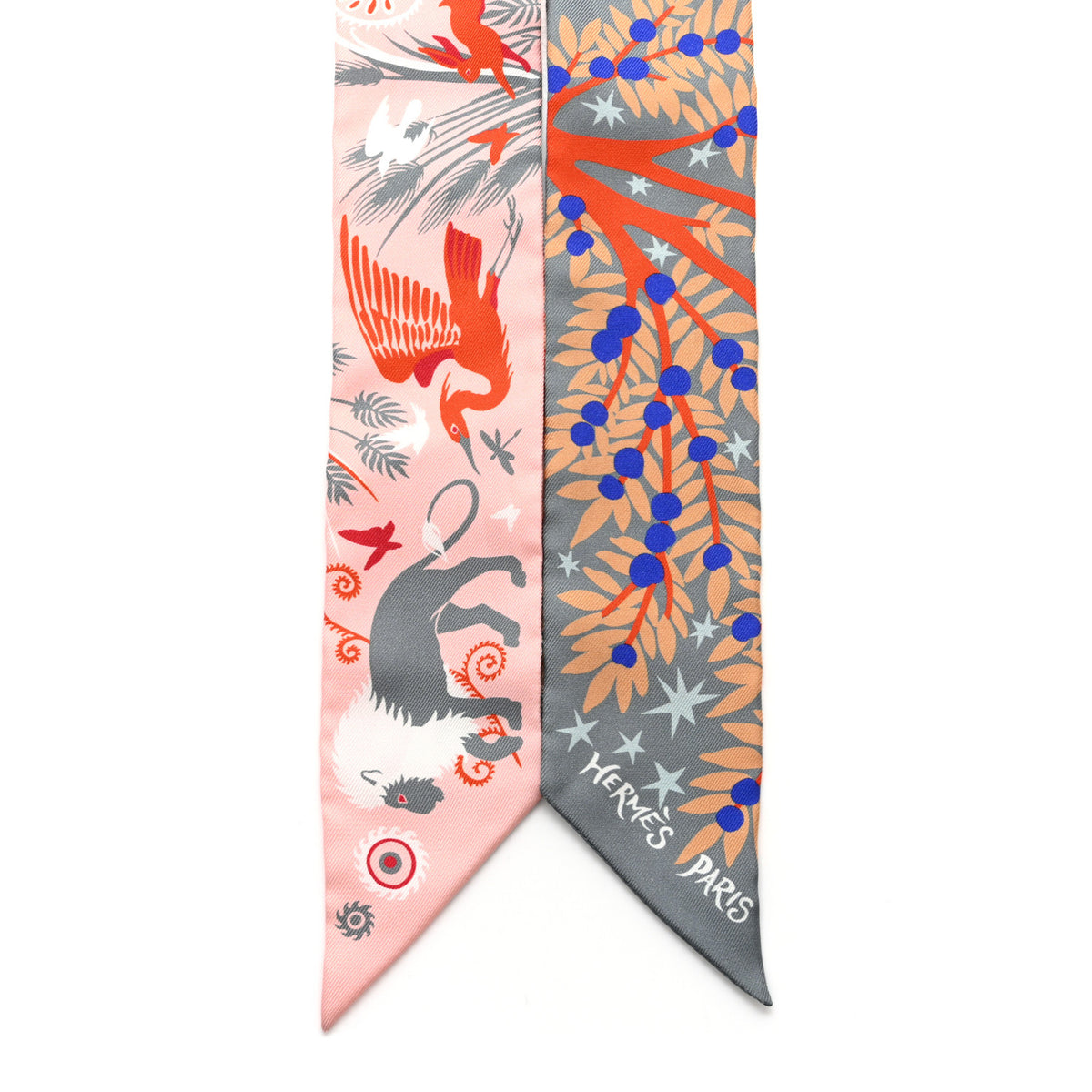 Silk Le Charme D Orphee Twilly Gris Acier Rose Poudre