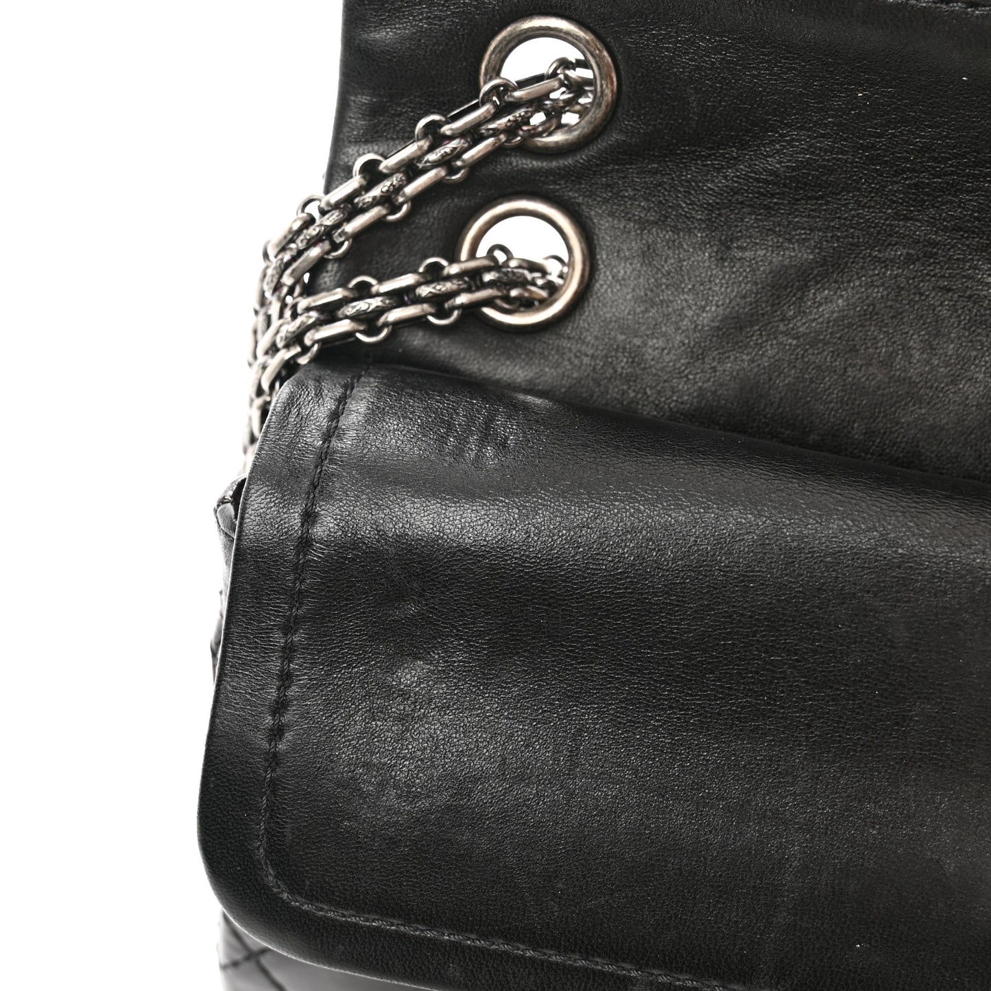 Patent Calfskin Quilted 2.55 Reissue 225 Flap Black