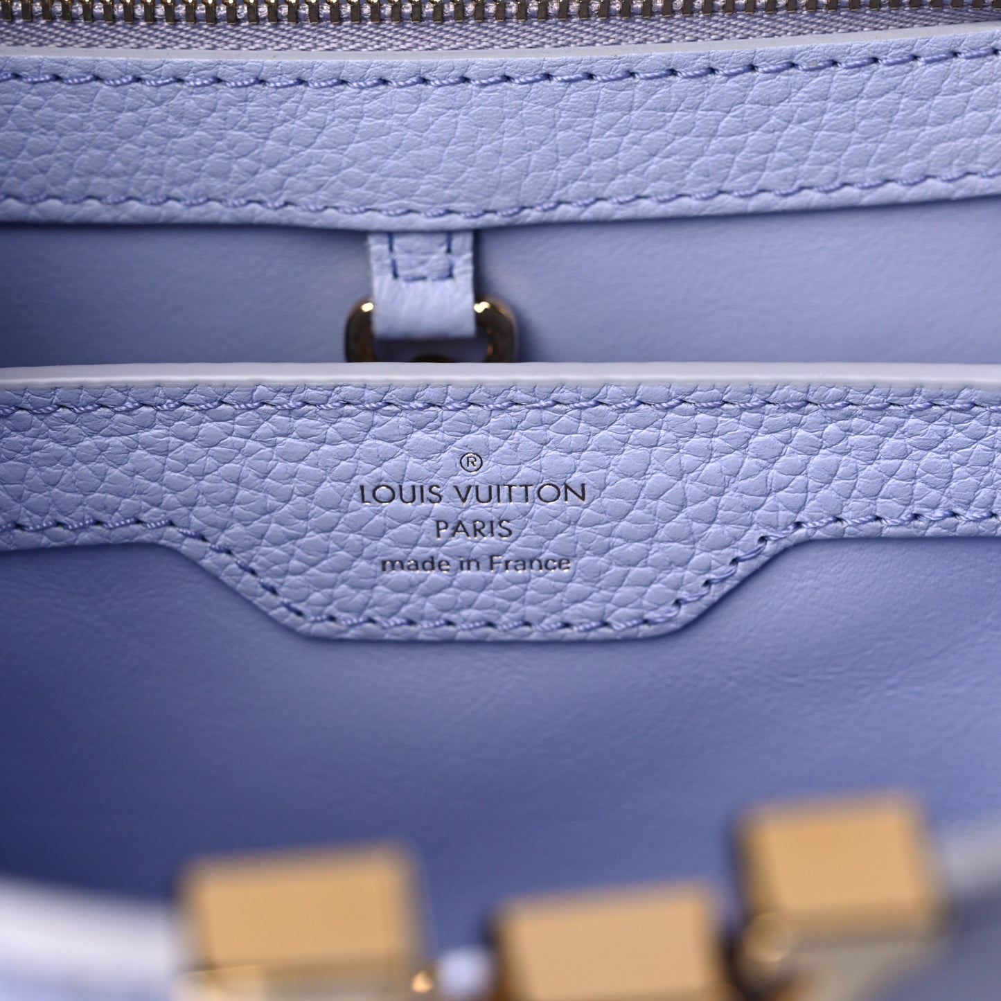 Taurillon Braided Chain Capucines BB Iris Creme
