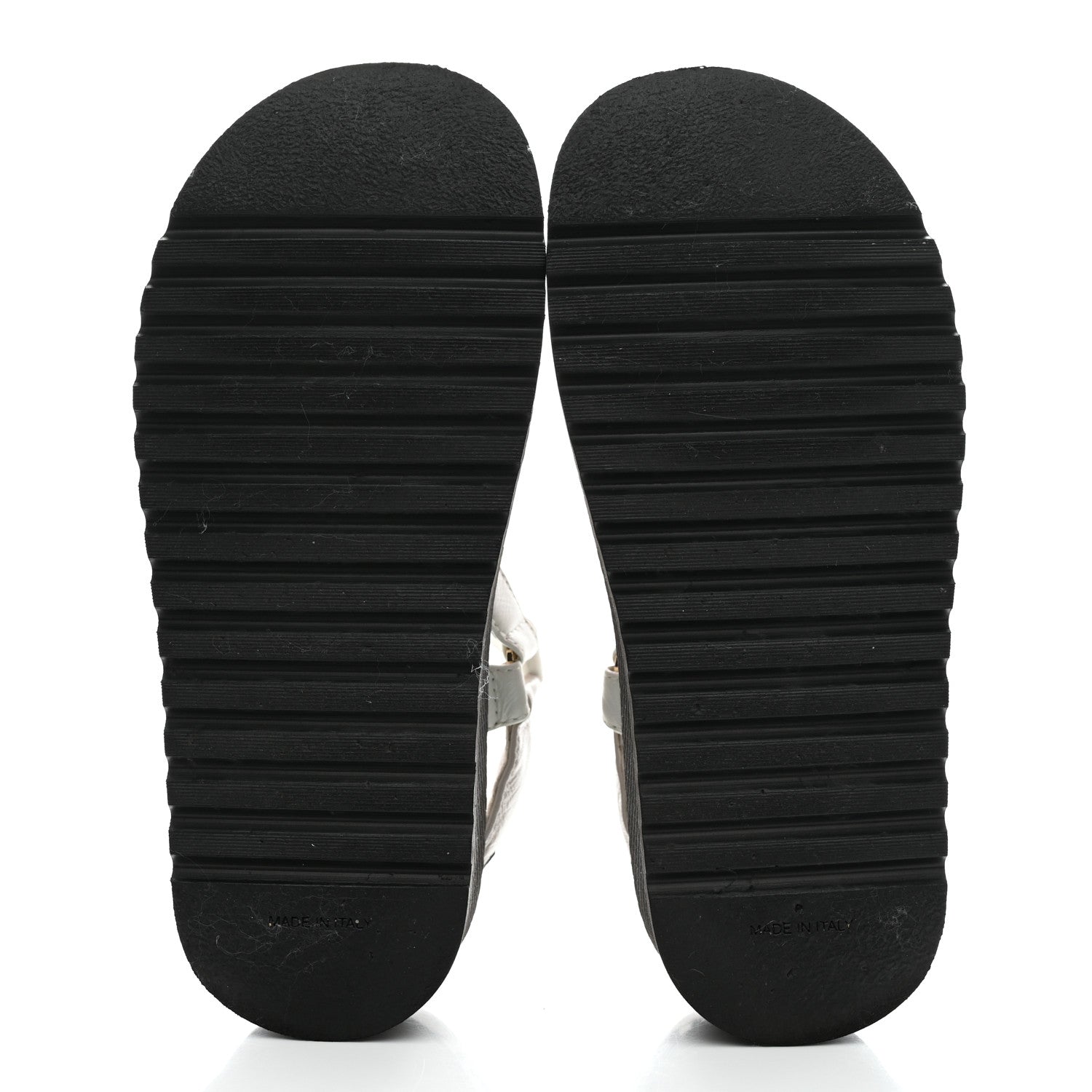 Chanel Lambskin Quilted CC Logo Platform Sandals 35 Black White Pink 6 of 10