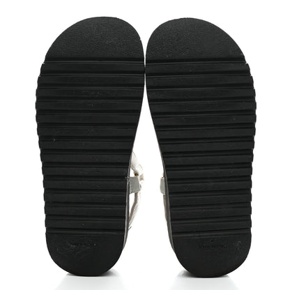 Chanel Lambskin Quilted CC Logo Platform Sandals 35 Black White Pink 6 of 10