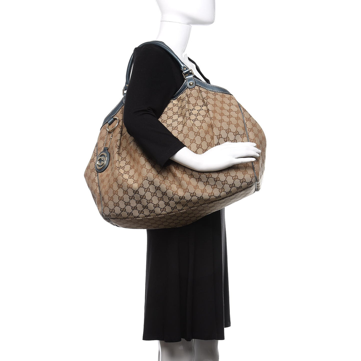 Monogram Large Sukey Tote Metallic Blue