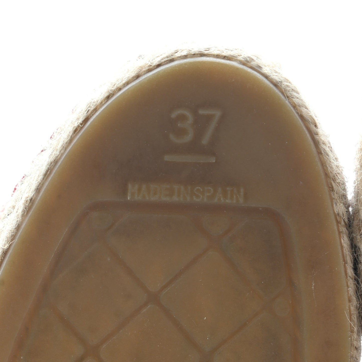 Lambskin CC Espadrilles 37 Red