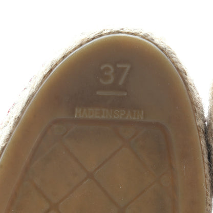 Chanel Lambskin CC Espadrilles 37 Red 8 of 18