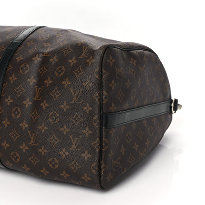 Louis Vuitton LOUIS VUITTON Monogram Macassar Keepall Bandouliere 55 8 of 10