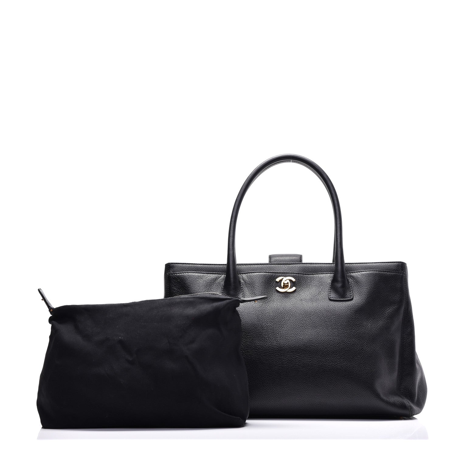 Chanel Calfskin Cerf Executive Shopper Tote Black 1 of 11