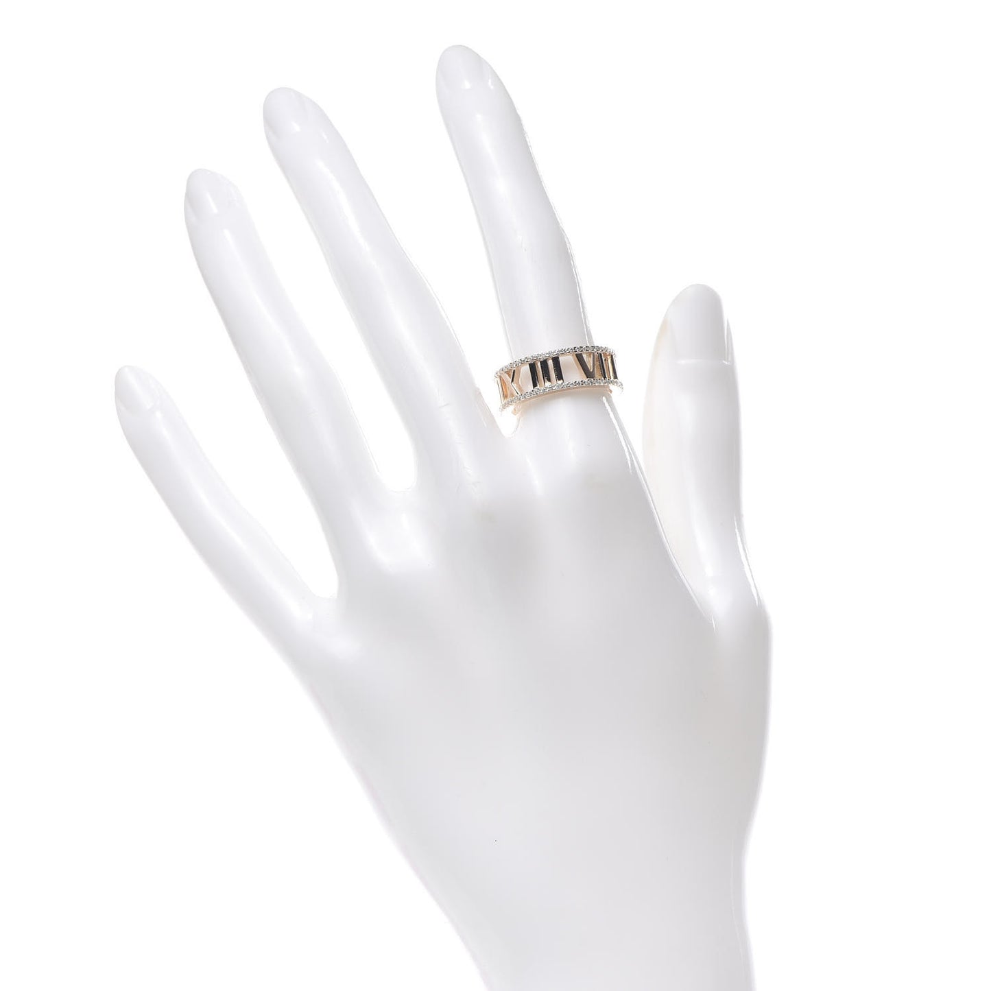 18K Rose Gold Diamond Atlas Open Pave Ring 51 5.75