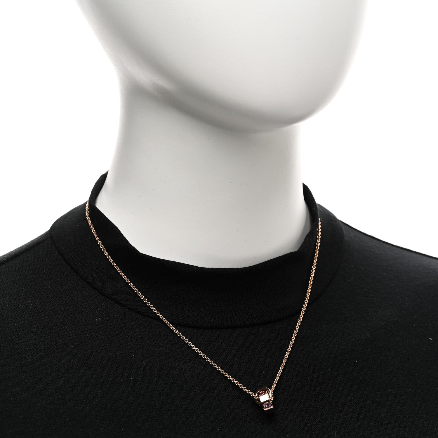 Bulgari 18K Rose Gold Amethyst Pink Tourmaline BVLGARI BVLGARI Pendant Necklace 2 of 4