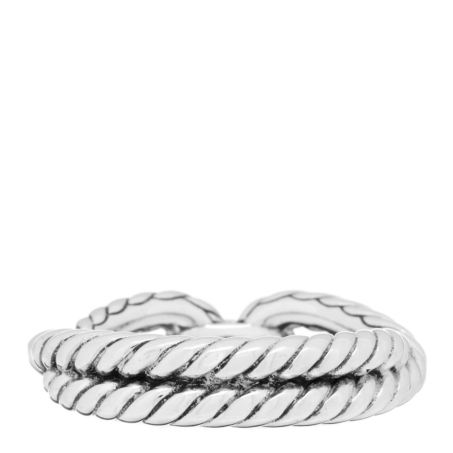 David Yurman Sterling Silver Pave Diamond Cable 53 6.5 3 of 4