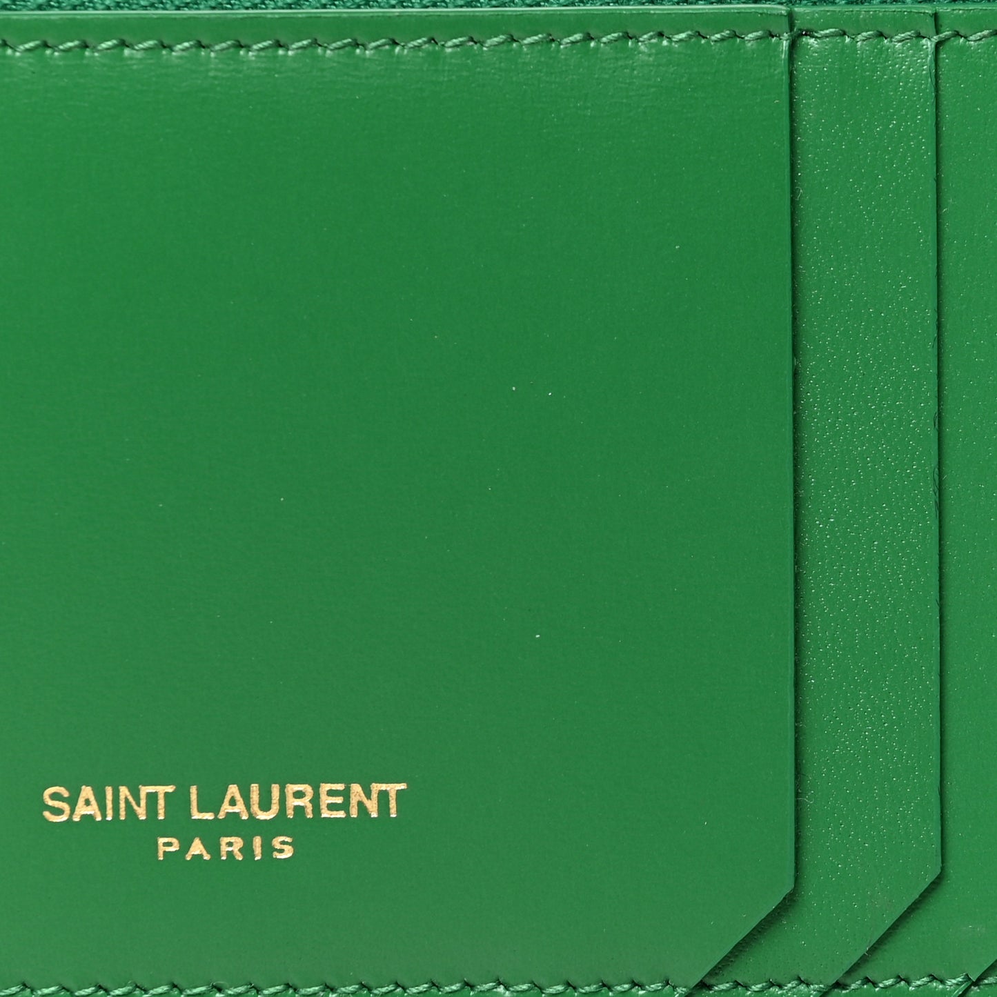 Calfskin 5 Fragments Zip Pouch Card Holder New Vert Praire