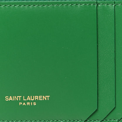 Saint Laurent Calfskin 5 Fragments Zip Pouch Card Holder New Vert Praire 7 of 7