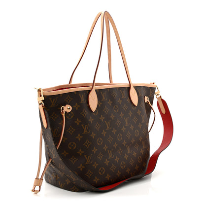 Louis Vuitton Monogram Inside Out Neverfull Bandouliere MM Rouge Sari 3 of 9