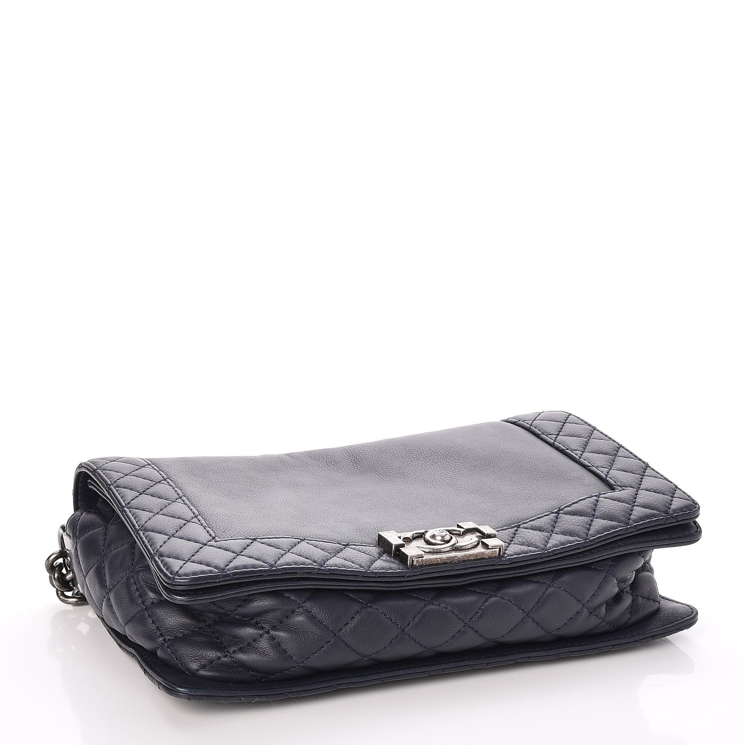 Chanel Calfskin New Medium Boy Reverso Flap Navy 4 of 7