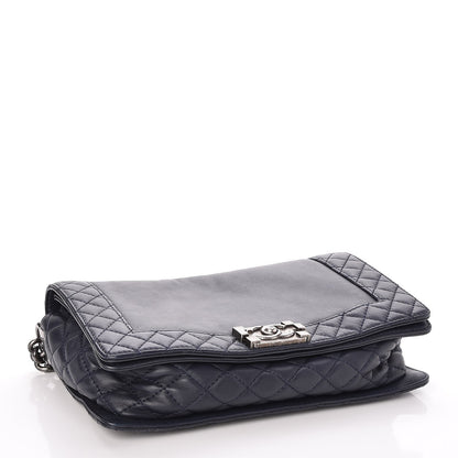 Chanel Calfskin New Medium Boy Reverso Flap Navy 4 of 7