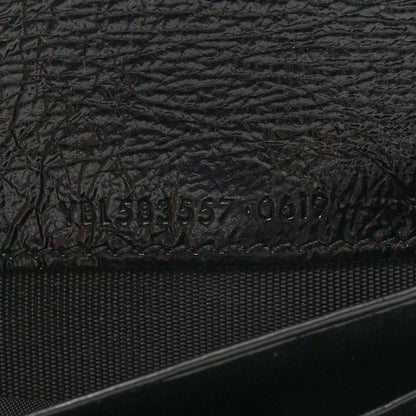 Saint Laurent Crinkled Calfskin Matelasse Monogram Niki Card Holder Black 7 of 9