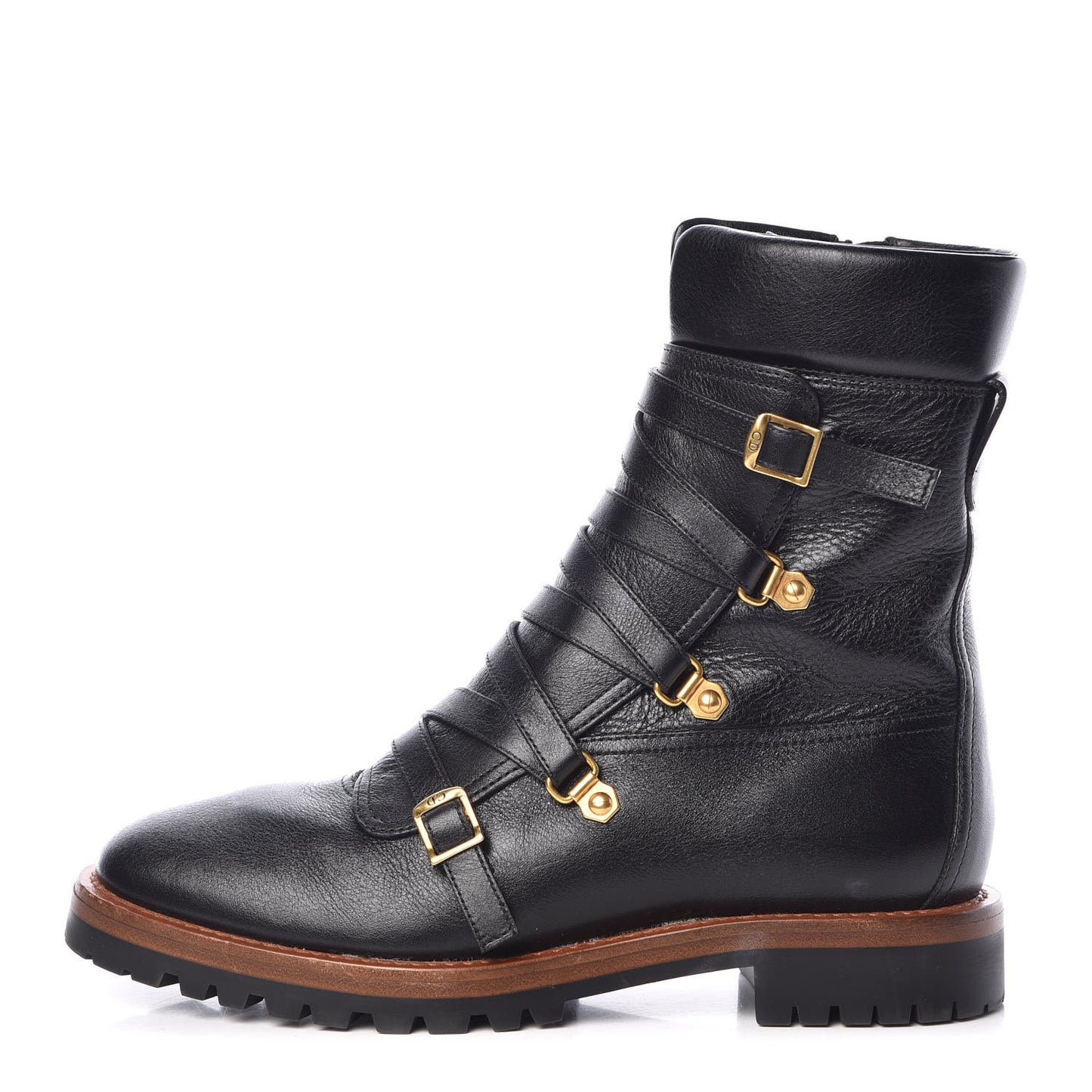 Shiny Calfskin Wildior Low Boot 39 Black