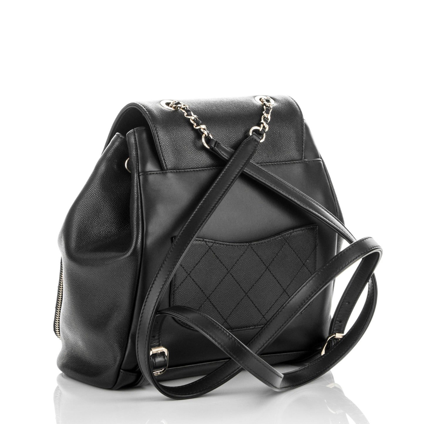 Caviar Quilted Business Affinity Backpack Black