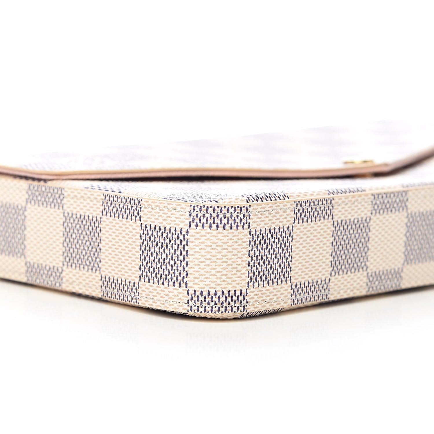 Louis Vuitton Damier Azur Pochette Felicie Chain Wallet Rose Ballerine 9 of 12