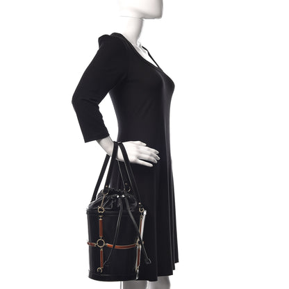 Gucci Lambskin Vinyl Enamel Mini Bucket Bag Black Ruggine 2 of 10