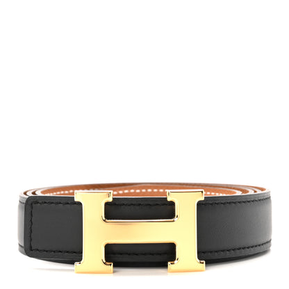 Hermes Swift Epsom 24mm Mini Constance H 100 40 Belt Black Gold 1 of 6
