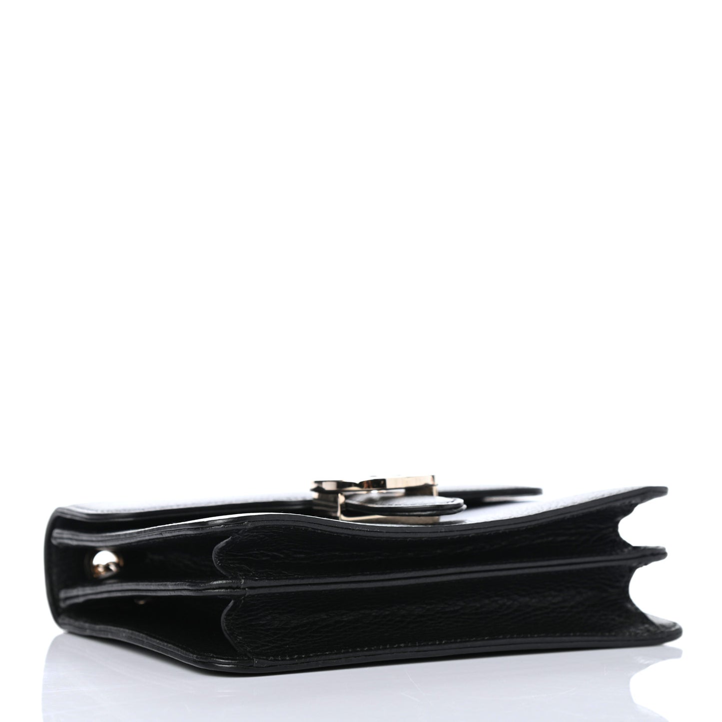 Dollar Calfskin Small Interlocking G Shoulder Bag Black