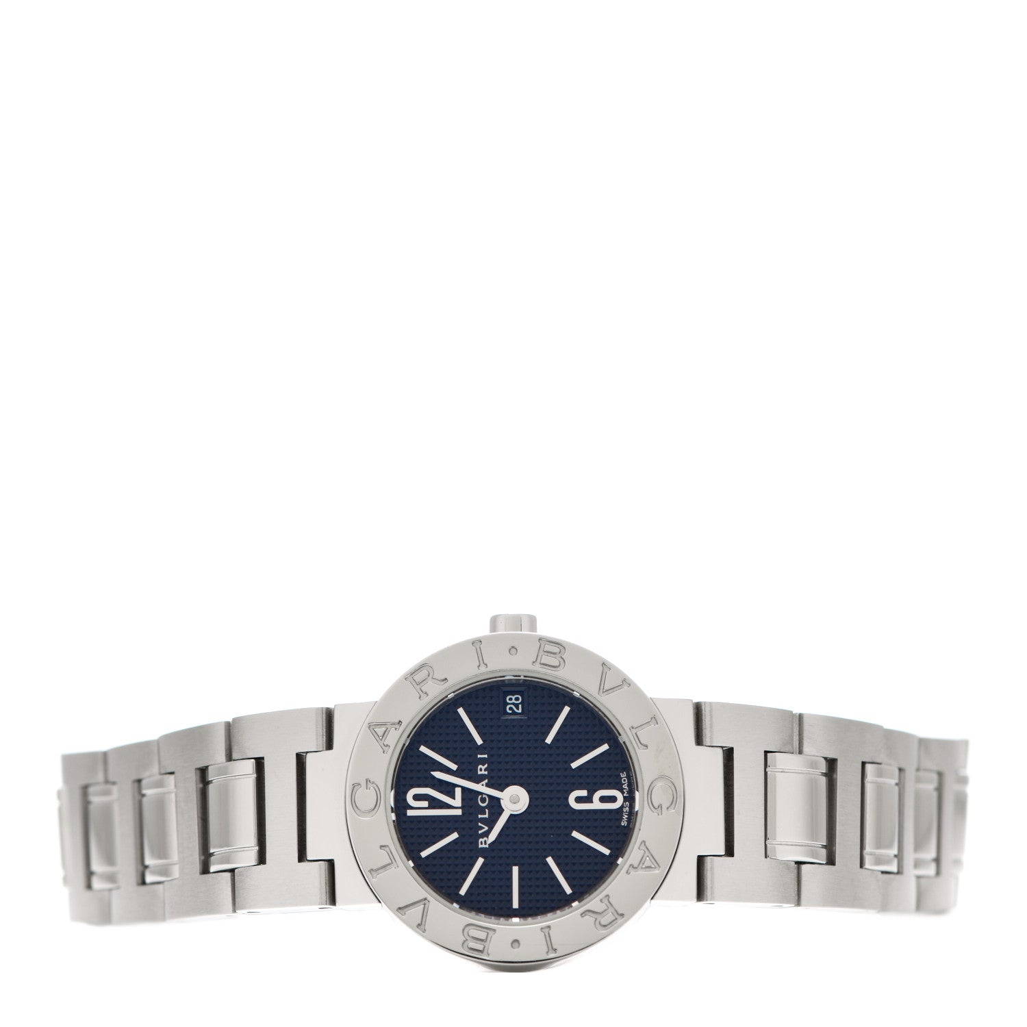 Bulgari Stainless Steel 23mm Quartz Watch Blue 2 of 5